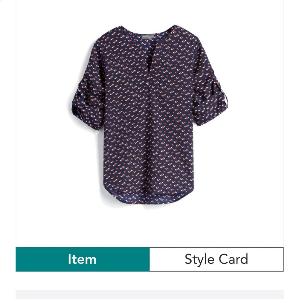 Market & Spruce XL top Stitch Fix navy 3/4 sleeves